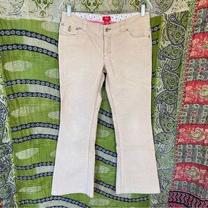 Y2K Mossimo Stretch Khaki Corduroy Flared Pants Size 7
